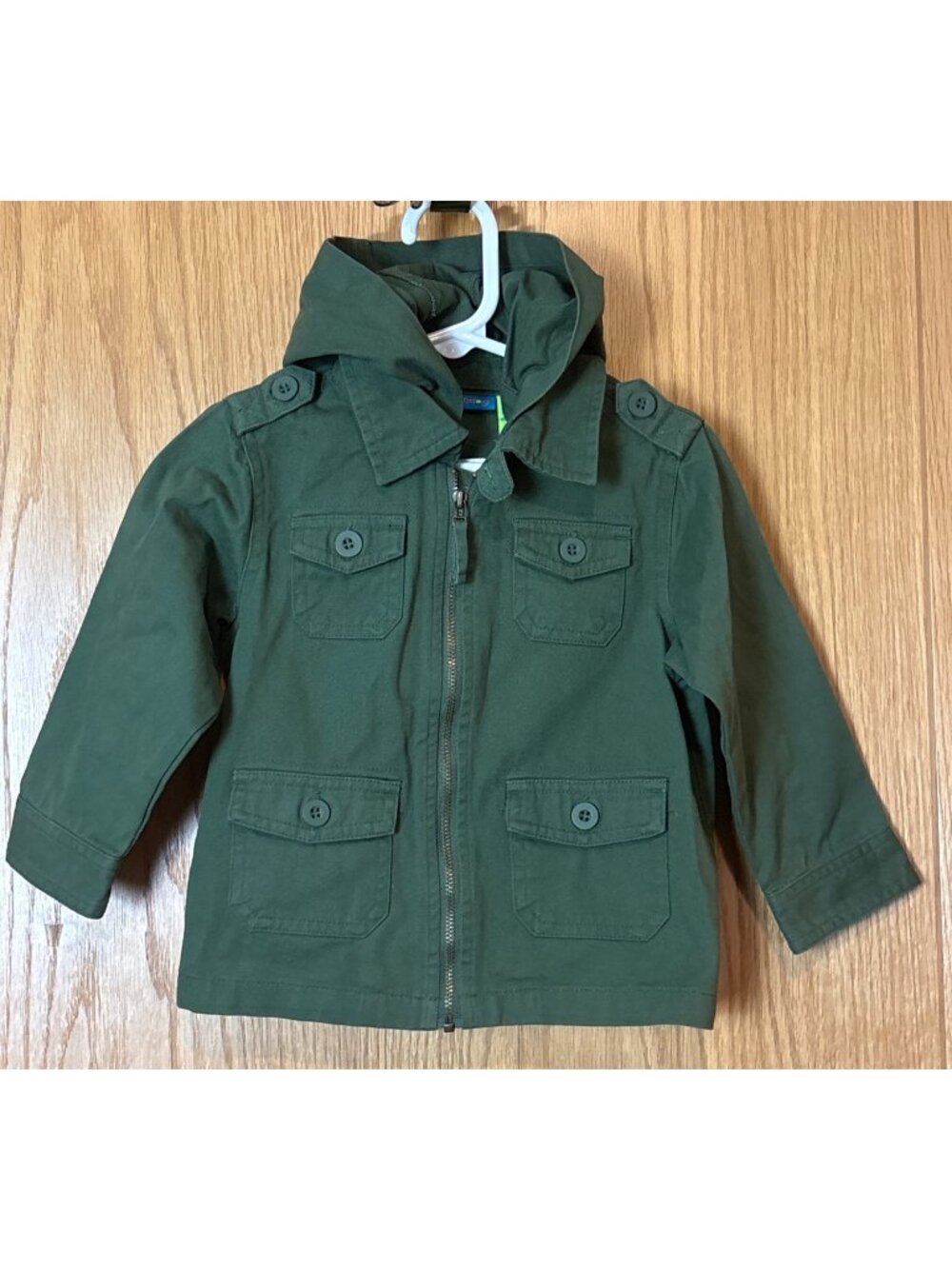 Greendog Toddler Boys Loden Green Hooded Jacket With Pockets 24 Months 100% Cott